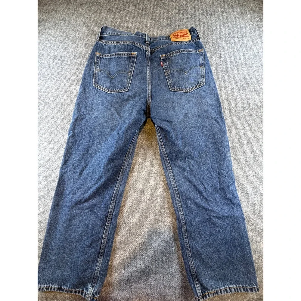 Levis 565 Loose Fit Wide Leg Blue Denim Jeans Mens 33x30 Medium Wash 1076